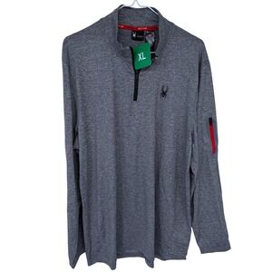 NWT Mens Spyder Active 1/4 Zip Pullover Sweatshirt XL Running Jogging